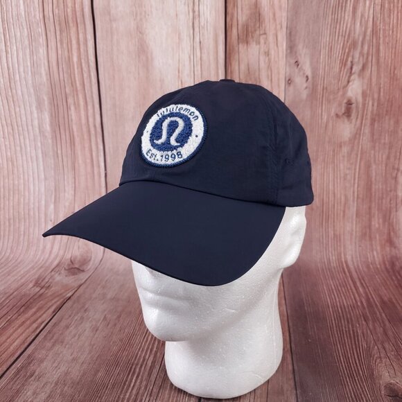 *FLAW READ* Lululemon Womens Baller Hat Logo Patch Navy Blue Fits Small - Picture 3 of 16